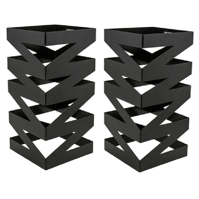 FOH BRI013BKI28 B³ Buffet Building Blocks® Zig Zag Display Riser Set Of 26-1/4"W X 6-1/4"D X 13"H
