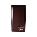 Risch 5000P WINE THANKYOU Padded Vinyl Check Presenter In Wine 5" X 9" Stitched Edges