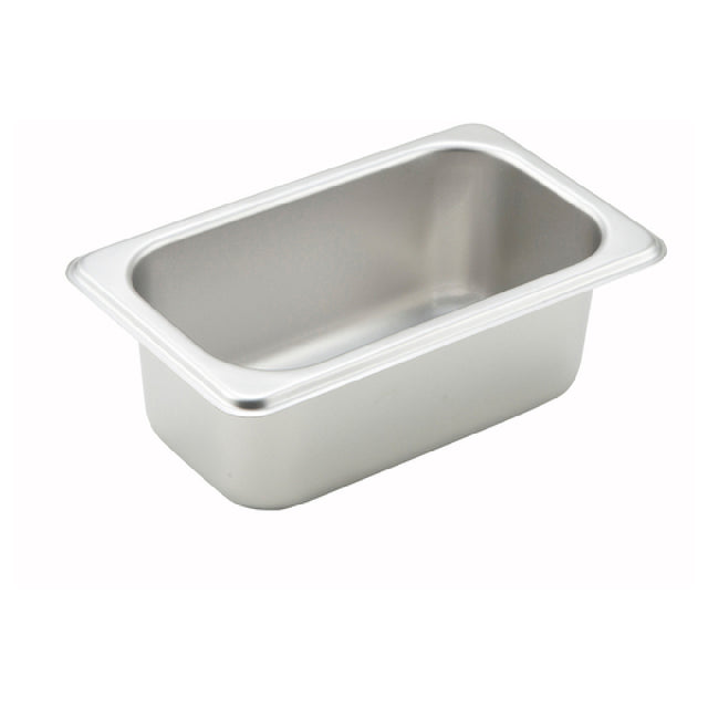 Winco SPN2 Steam Table Pan 1/9 Size 6-3/4" X 4-1/4" X 2-1/2" Deep