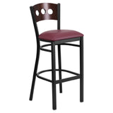 Flash Furniture XU-DG-60516-WAL-BAR-BURV-GG Hercules Series Restaurant Bar Stool