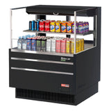 Turbo Air TOM-36L-UFD-W(B)-2S-N Horizontal Open Display Merchandiser Low-profile