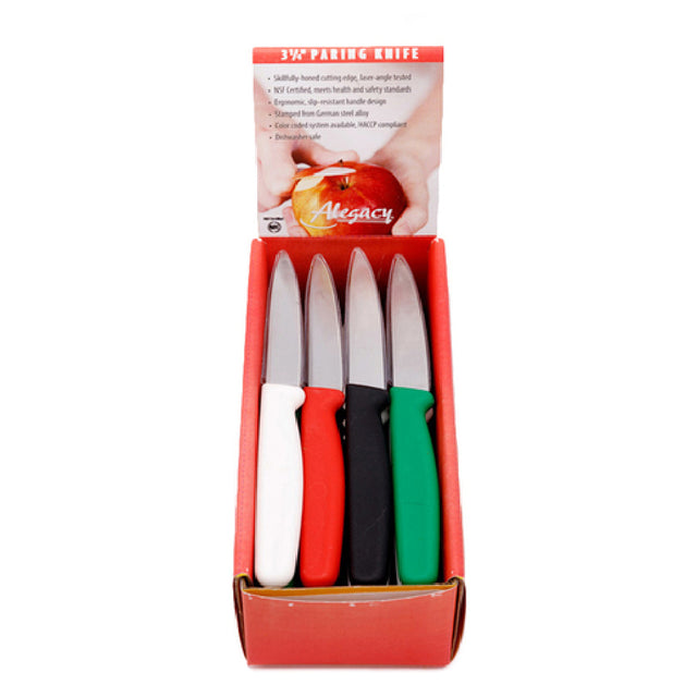 Alegacy Foodservice Products PC12625AST E™ Economy Paring Knife Display 3-1/4" Blade Polypropylene Handle
