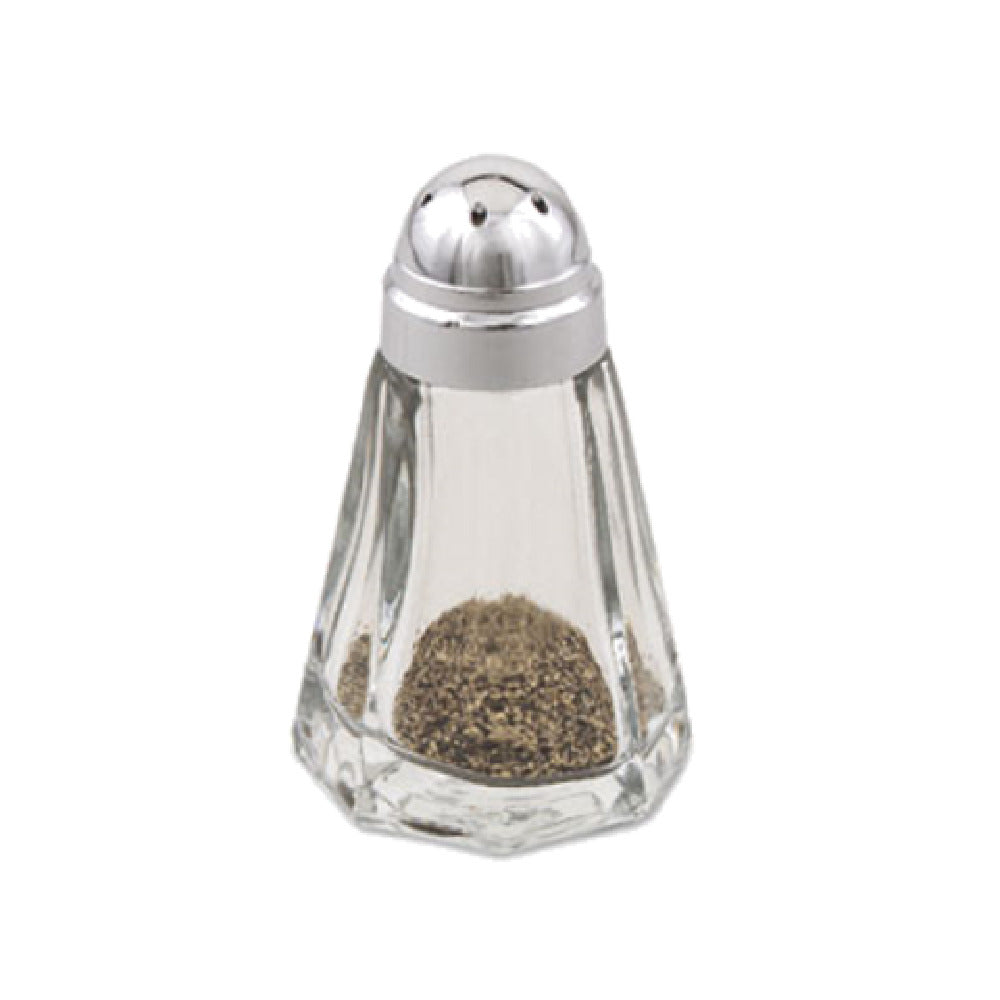 Alegacy Foodservice Products 77SP Bullet Salt & Pepper Shaker 1 Oz. Paneled Glass Jar