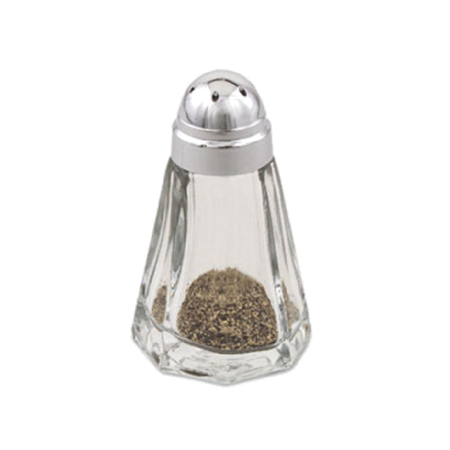 Alegacy Foodservice Products 77SP Bullet Salt & Pepper Shaker 1 Oz. Paneled Glass Jar