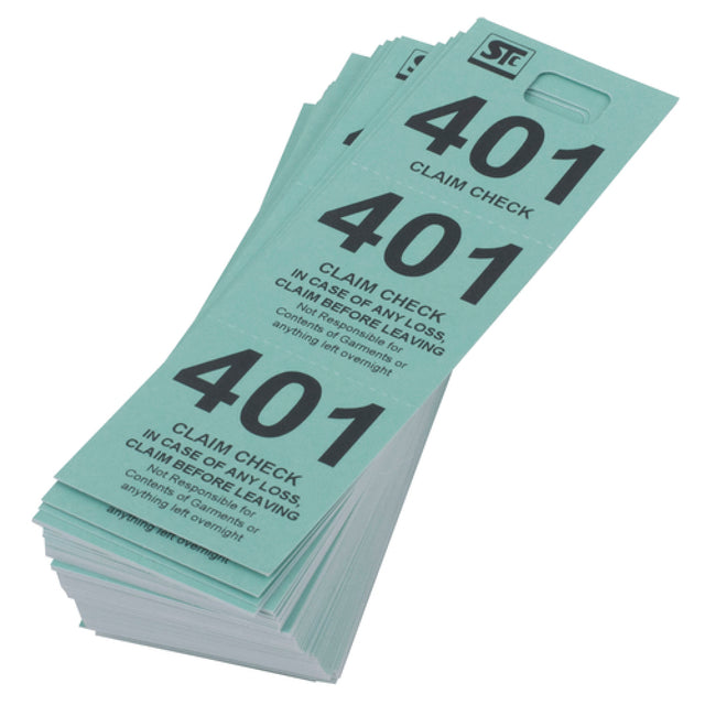 Stanton Trading 3GCR-BLUE Coat Room Check Cardboard Triplicate Tickets Blue