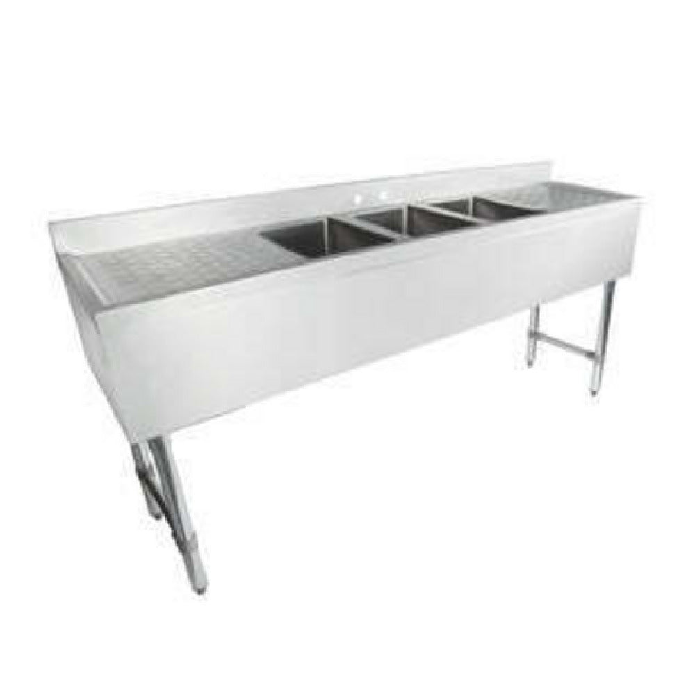 Empura EB3B101410LR19 - Underbar Sink, 72"W X 18"D X 33.5"H Overall Size, 3-compartment