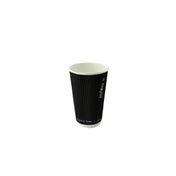 PacknWood 210GCRPLA4N - Black Rippled Wall Cup Without Plastic, 4oz, 2.4" D X 2.4" H