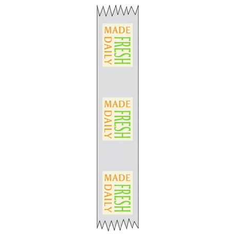 Hubert 98110 - Merchandising Food Tape, "Made Fresh Daily", 1" X 500' Roll