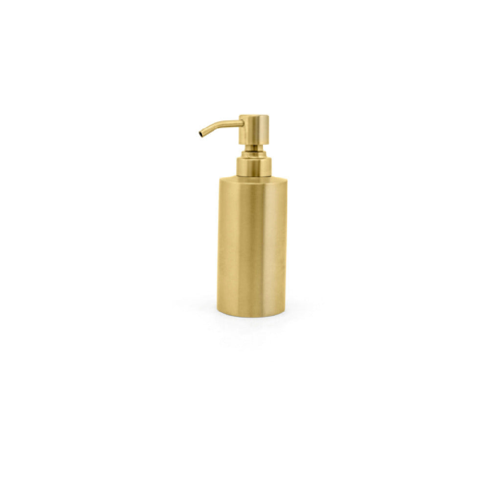 FOH RSP010GOS22 12oz Brushed Stainless Pump Matte Brass With Matte Brass Top