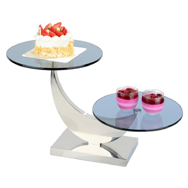 Bon Chef 2900 Moon Display Stand 2-tier 11-3/4" Dia. X 13"H