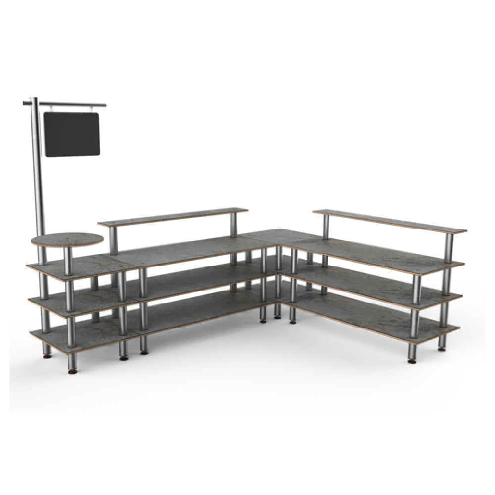 Steelite MGCMLB14GSXF Breakfast Bar Station 130"W X 100"D X 95"H Mixed Materials