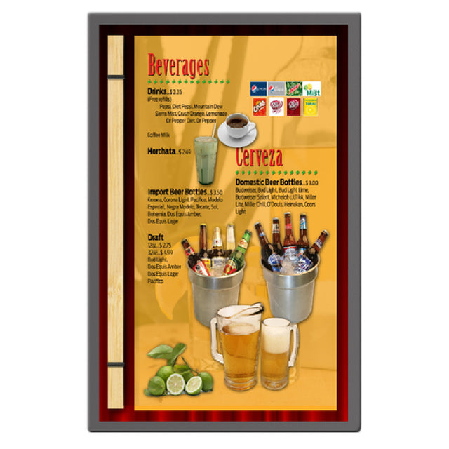 Menu Solutions BC110-A Menu Board Holds 5-1/2" X 8-1/2" Insert Single Panel