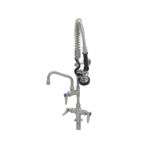 T&S Brass SMPK-2DLN-06 EverSteel Pre-Rinse Unit: EasyInstall Stainless Steel Single Hole Deck Mount Mixing Faucet