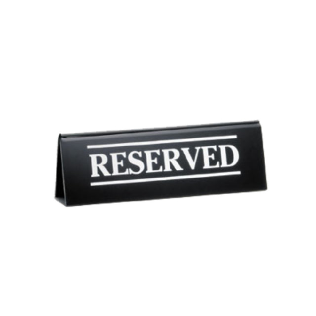 Tablecraft 2060A Table Tent Imprinted "Reserved" 6" X 1-1/4" X 2"