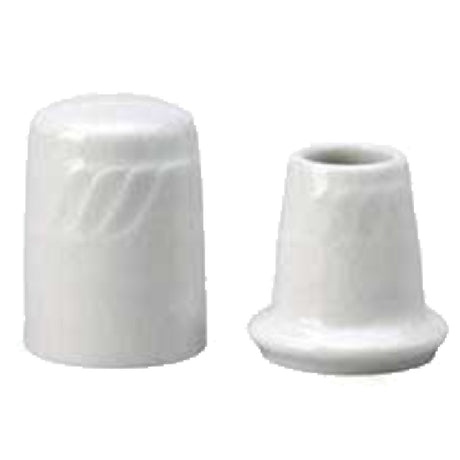 Vertex China SAU-TH Toothpick Holder Sculpted Lines White