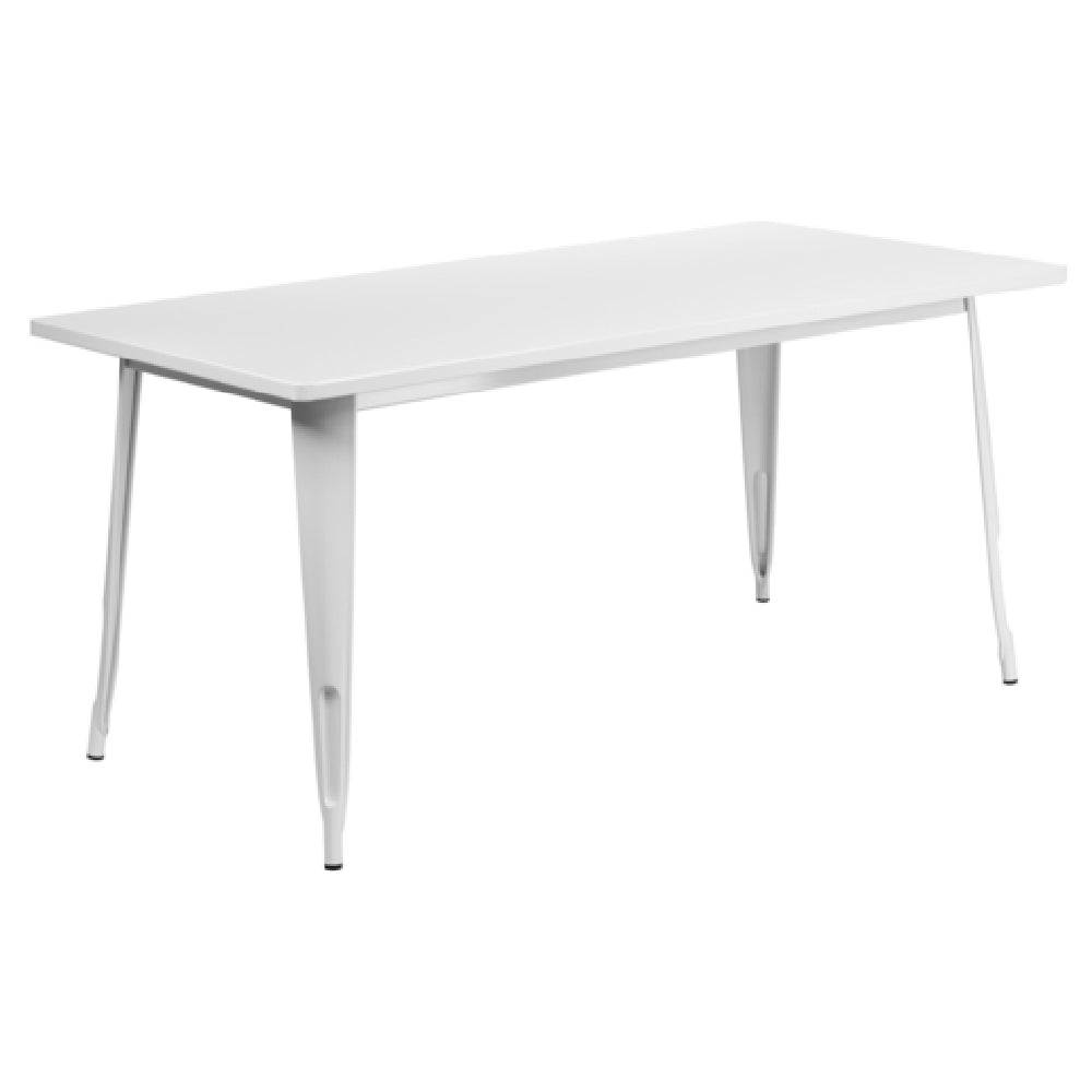 Flash Furniture ET-CT005-WH-GG Table 63"W X 31-1/2"D X 29-1/2"H Dining Height