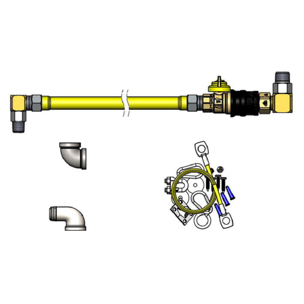 T&S Brass HG-4D-48GS-K Safe-T-Link Gas Connector Hose 3/4" Connection 48" Hose