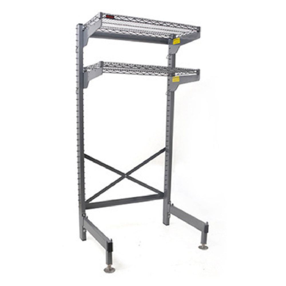 Eagle Q3036VG76-OS Q-LEVER Overhead Storage Station Includes: (2) Uprights With Valu-Master® Gray Epoxy Finish