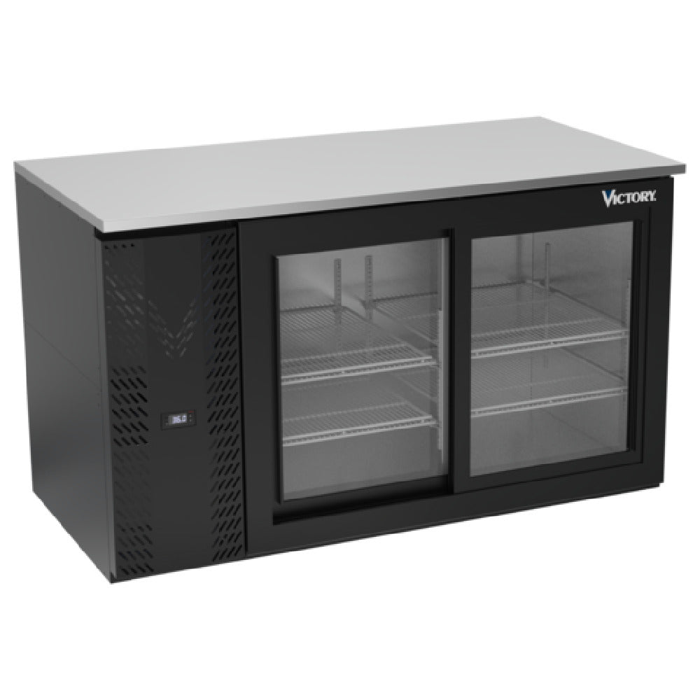 Victory VBB58HC-F-GS-B - Back Bar Refrigerator, Food Rated, Two-section