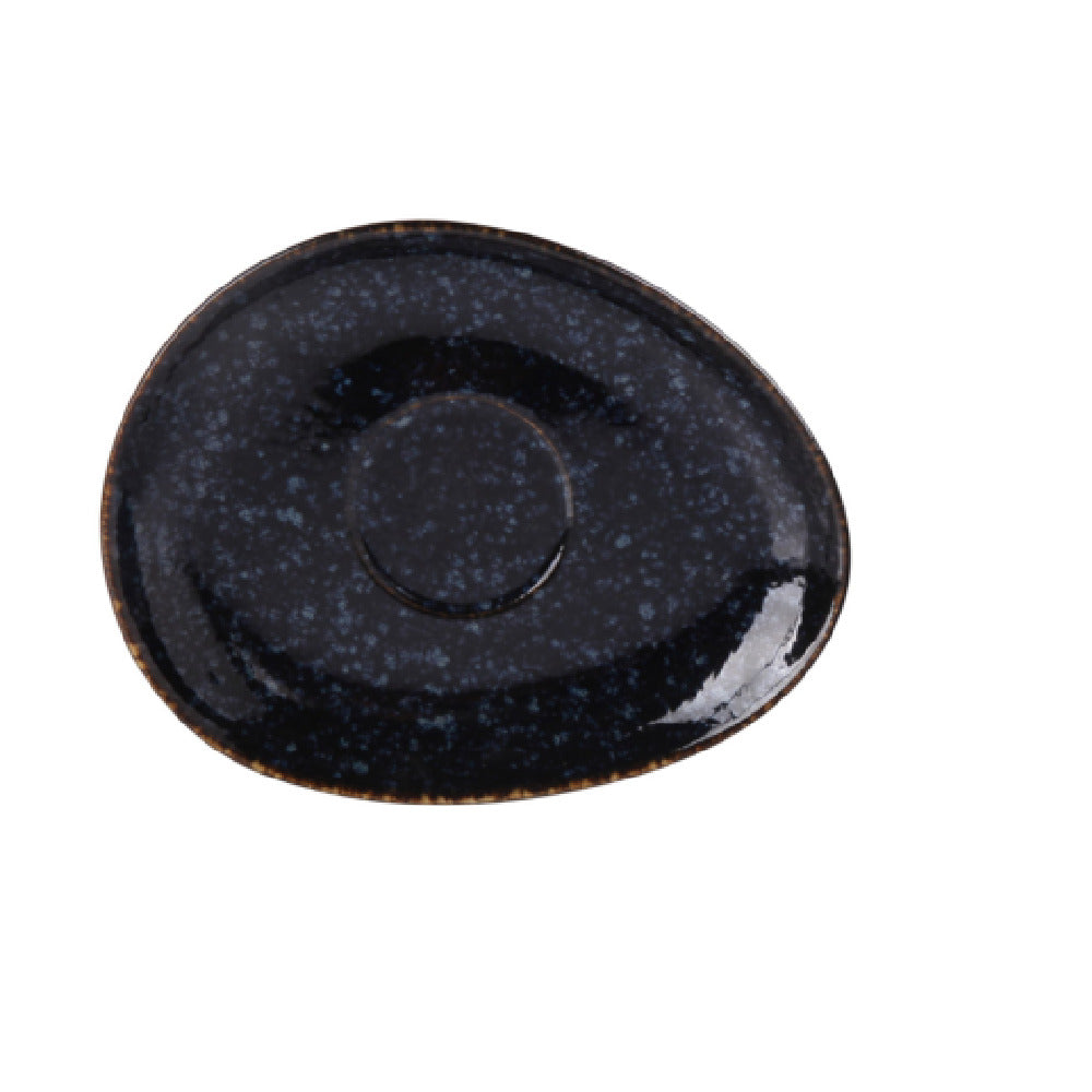 Yanco BL-002 Blue Star Saucer 6"W X 4-3/4 X 3/4"H Oval