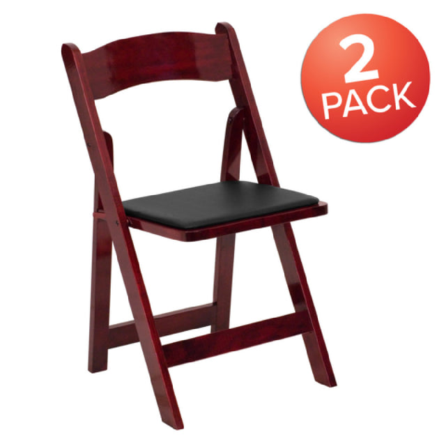 Flash Furniture 2-XF-2903-MAH-WOOD-GG Hercules Series Folding Chair Lightweight