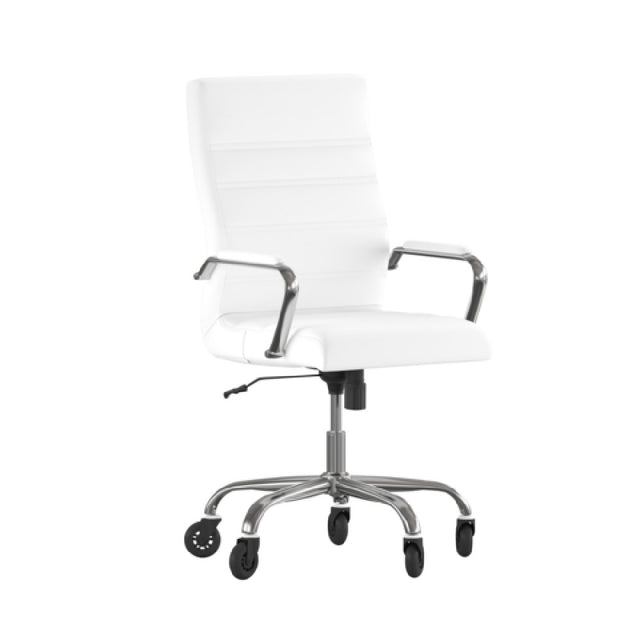 Flash Furniture GO-2286H-WH-RLB-GG Whiteney Executive Swivel Office Chair 39-1/4" To 43" Adjustable Height