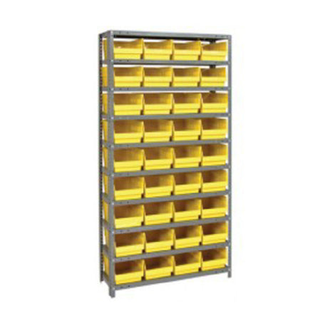 Quantum 1275-207_YELLOW - Shelving Unit, 12"D X 36"L X 75"H, Heavy Duty