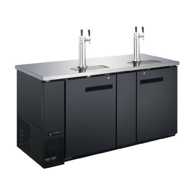 USR Brands CDD-60 Coldline Refrigerated Direct Draw Beer Dispenser 60"W 15.8 Cu.ft. Capacity