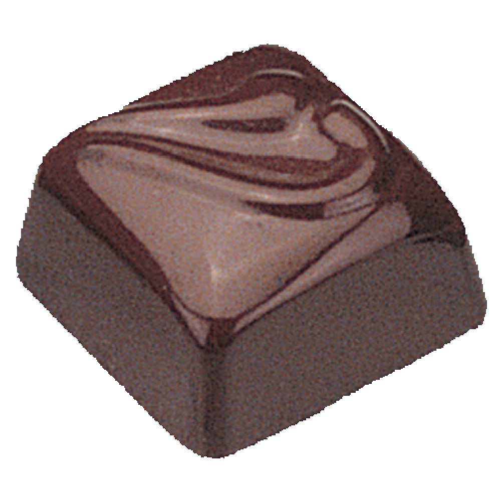 JB Prince K207 Chocolate Mold 11"W X 7"D O.A 1"W X 1"D X 9/16"H (26mm X 26mm X 15mm) Size Forms