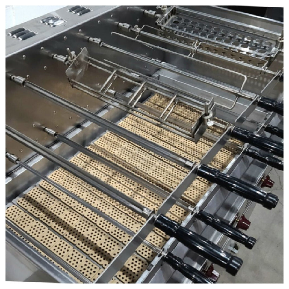 Hickory Industries, Inc. CHURRASCO 4 - Rotisserie Churrasco, Gas With Grill, 13 Knife Spits On Individual Motors
