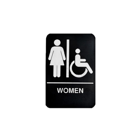 Tablecraft 11673 Sign "Women/Accessible" 6"W X 1/8"D X 9"H