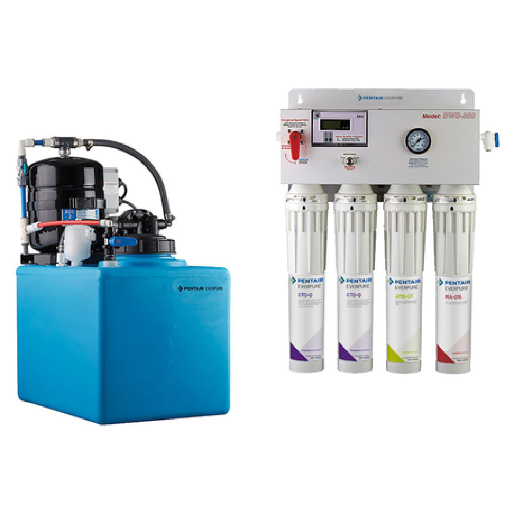 Everpure BWS350/16 BWS Reverse Osmosis System Everpure® BWS350/16 (2) CTO-Q Activated-carbon Cartridge Prefilter