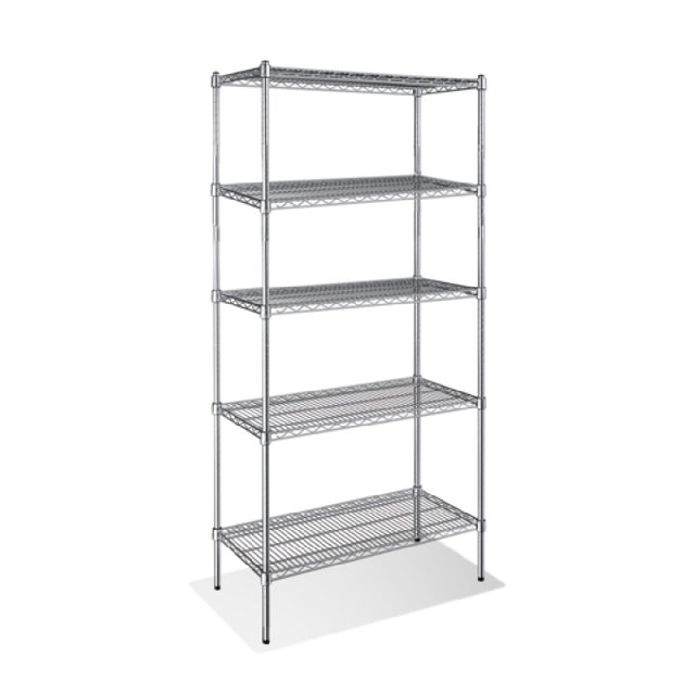 Steel Works Stainless SW1824C-5 Heavy Duty Wire Shelving Unit 5-tier 18"x 24"