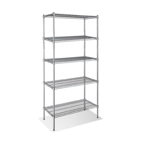 Steel Works Stainless SW1424C-5 Heavy Duty Wire Shelving Unit 5-tier 14"x 24"
