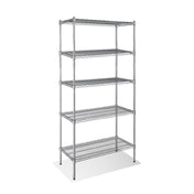 Steel Works Stainless SW2424C-5 Heavy Duty Wire Shelving Unit 5-tier 24"x 24"