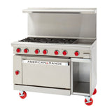 American Range AR-12G-6B-126L-SBR_NAT - Restaurant Range, Gas, 48"