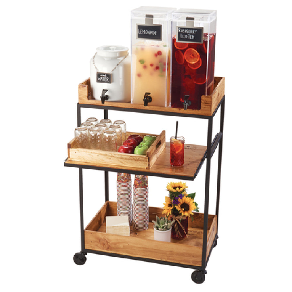 Cal Mil 3461-99 Madera Beverage Cart 27"W X 16"D X 41"H Mobile