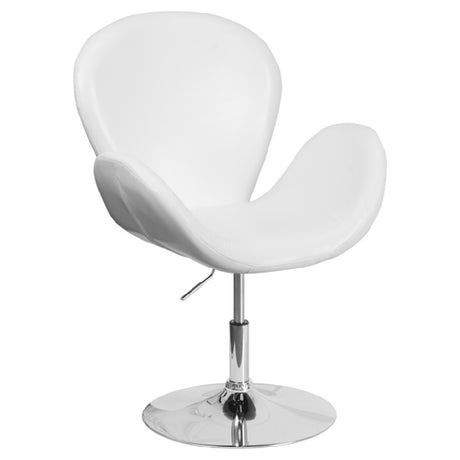 Flash Furniture CH-112420-WH-GG Hercules Trestron Series Swivel Reception Chair