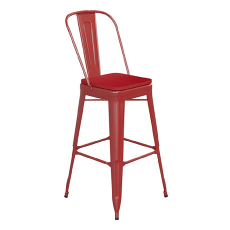 Flash Furniture CH-31320-30GB-RED-PL2R-GG Kai Bar Stool 500 Lb. Weight Capacity