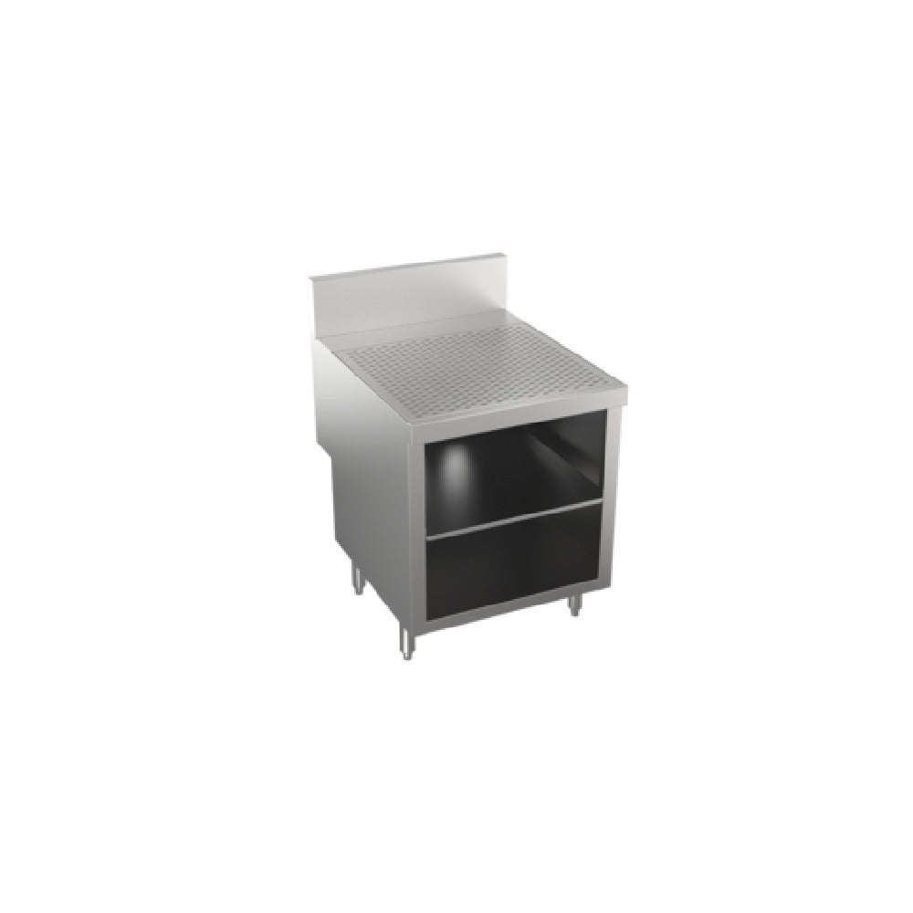 Krowne KRS-SD24 - Stadium Series Underbar Drainboard With Cabinet Base & Locking Hinged Door