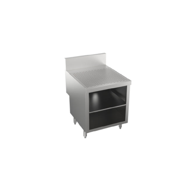 Krowne KRS-SD24 - Stadium Series Underbar Drainboard With Cabinet Base & Locking Hinged Door