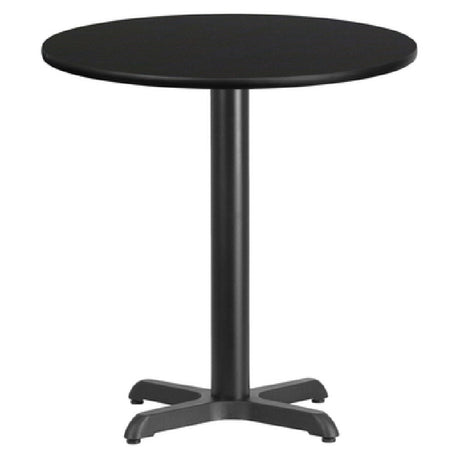 Flash Furniture XU-RD-24-BLKTB-T2222-GG Table 24" Dia. X 31-1/8"H Dining Height