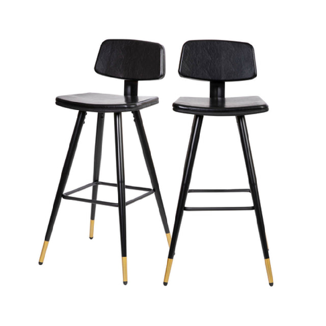 Flash Furniture AY-S02-BK-GG Kora Barstool 29-3/4"H Seat Low-back Design