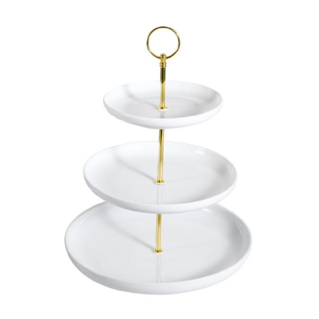 CAC China PTE-C3 Catering Collection Serving Tray 3-tier Includes: (1) 10" Dia. Base Tier