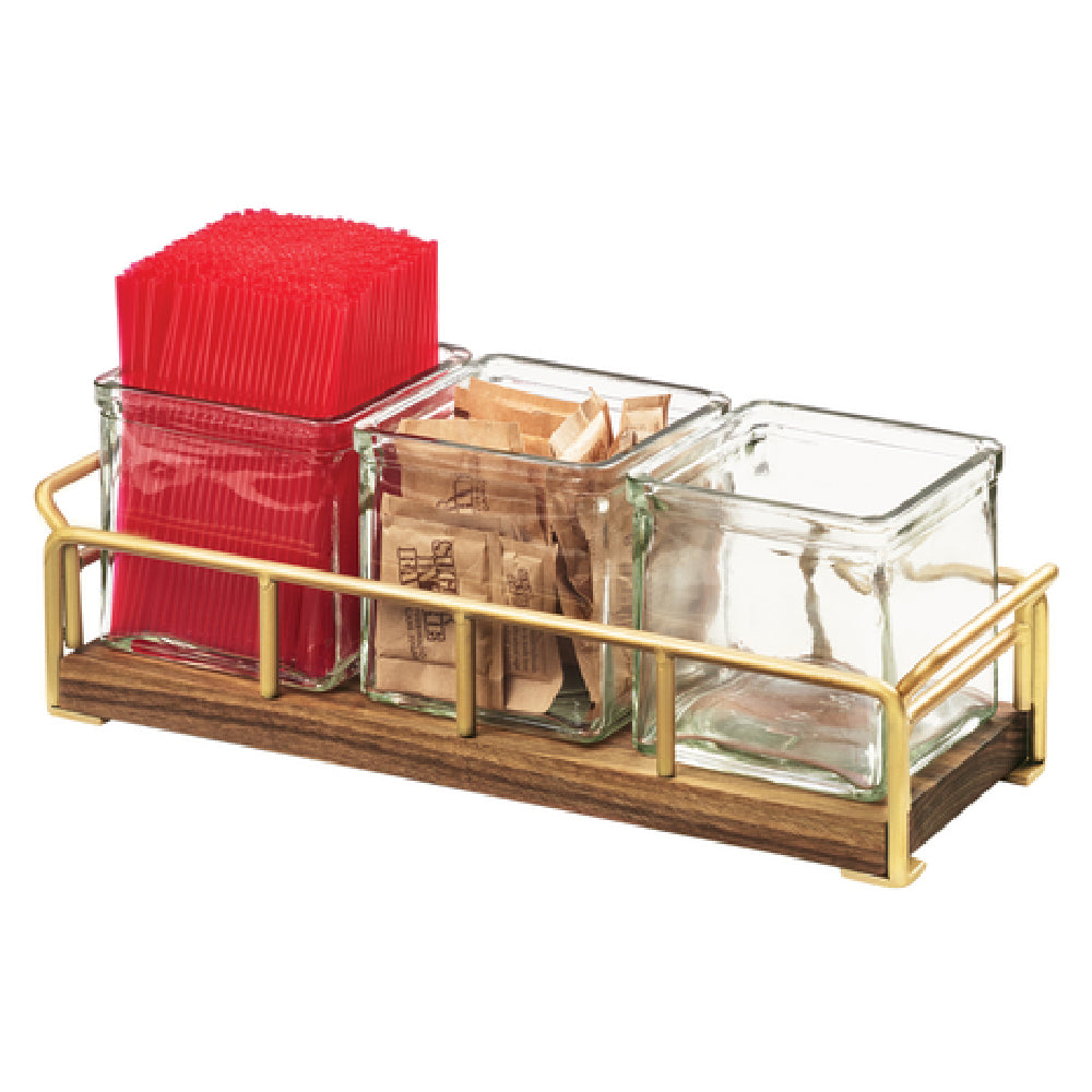 Cal Mil 3714-46 Mid-Century Jar Organizer 13-1/2"W X 4-1/2"D X 4-3/4"H Rectangular