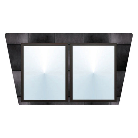 Hubert 48676 - Expressly HUBERT® Cubist Chef/Black Tile 2 Pocket Flat Top Menu Boards - 26"L X 15"H
