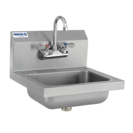 Hubert 95934 - Kratos® Commercial Hand Sink With Gooseneck Faucet, 12"W X 16"D X 12. 75"H
