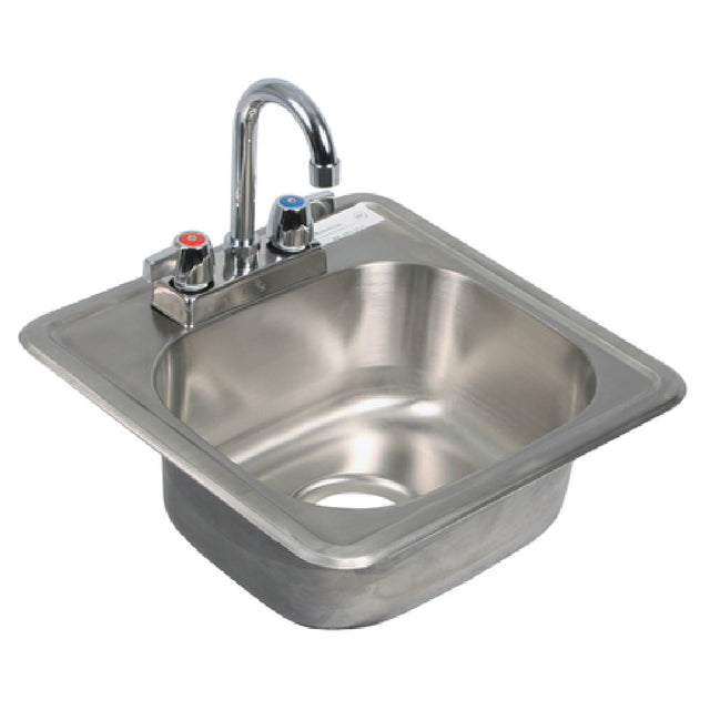 BK Resources BK-DIS-1515-P-G Drop-In Sink One Compartment 15"W X 15"D X 5-3/4"H Overall Size