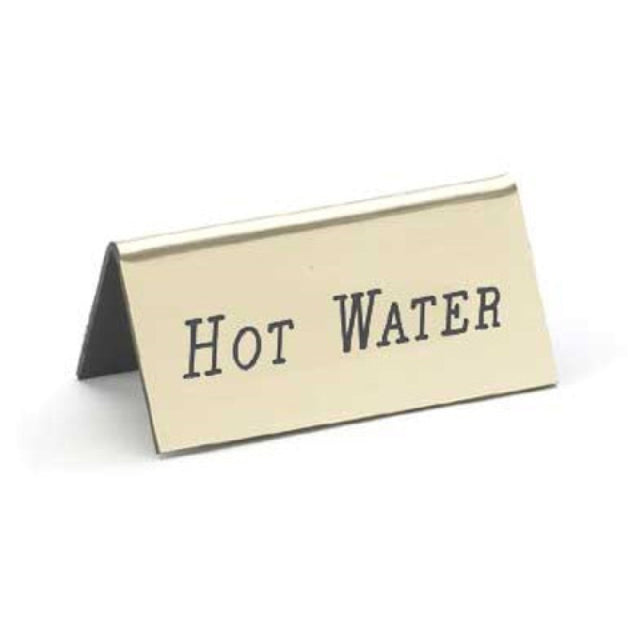 Cal Mil 228-3-011 Beverage Tent Sign (Hot Water) 3"W X 1-1/2"H Gold