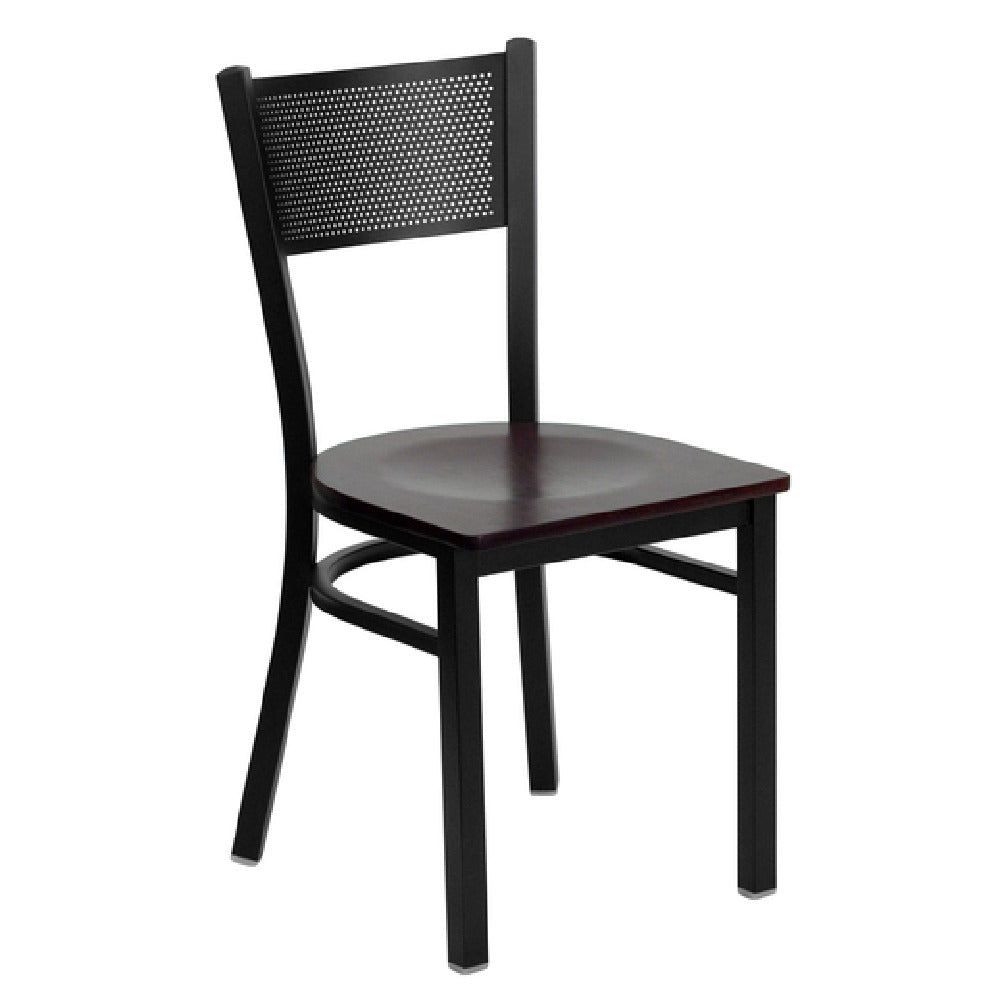 Flash Furniture XU-DG-60115-GRD-MAHW-GG Hercules Series Restaurant Chair Metal Back With Grid Design